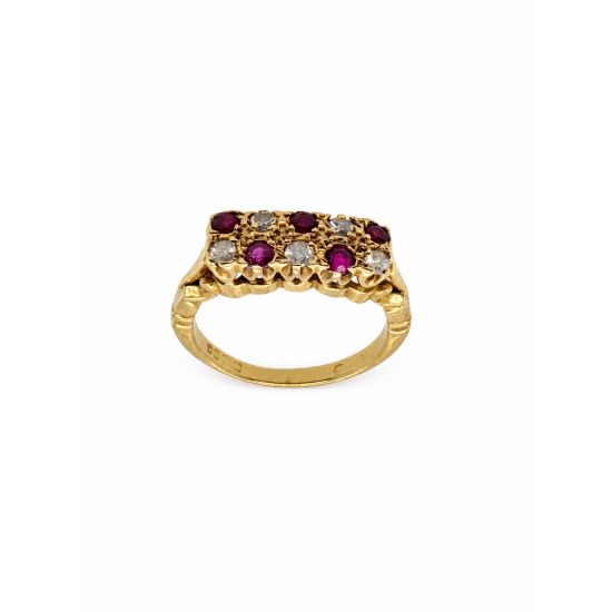 Pre Owned 18ct Ruby and Diamond Ring ZC124